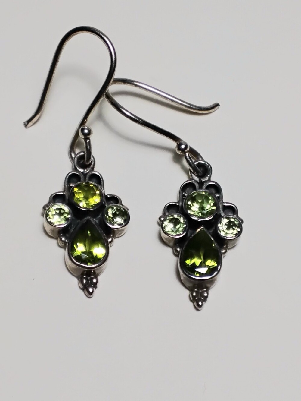925 Silver Peridot Earrings